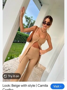 Camila Coelho Beige Knit